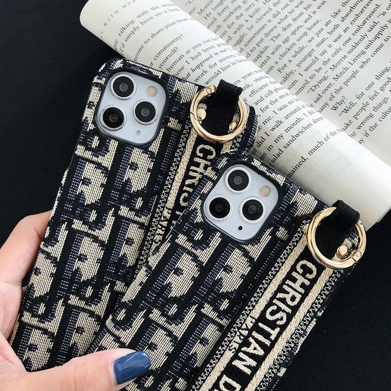 Capa para iPhone com pulseira clássica da moda
