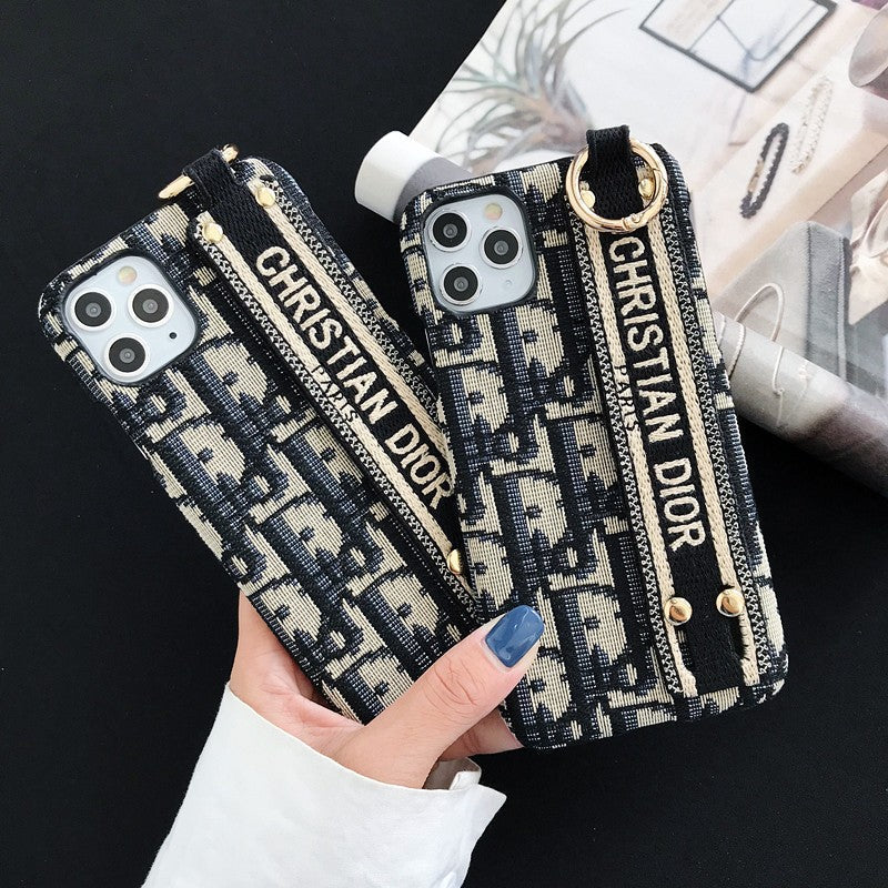 Capa para iPhone com pulseira clássica da moda