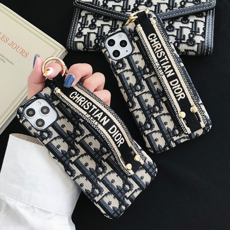 Capa para iPhone com pulseira clássica da moda