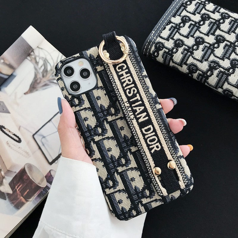 Capa para iPhone com pulseira clássica da moda