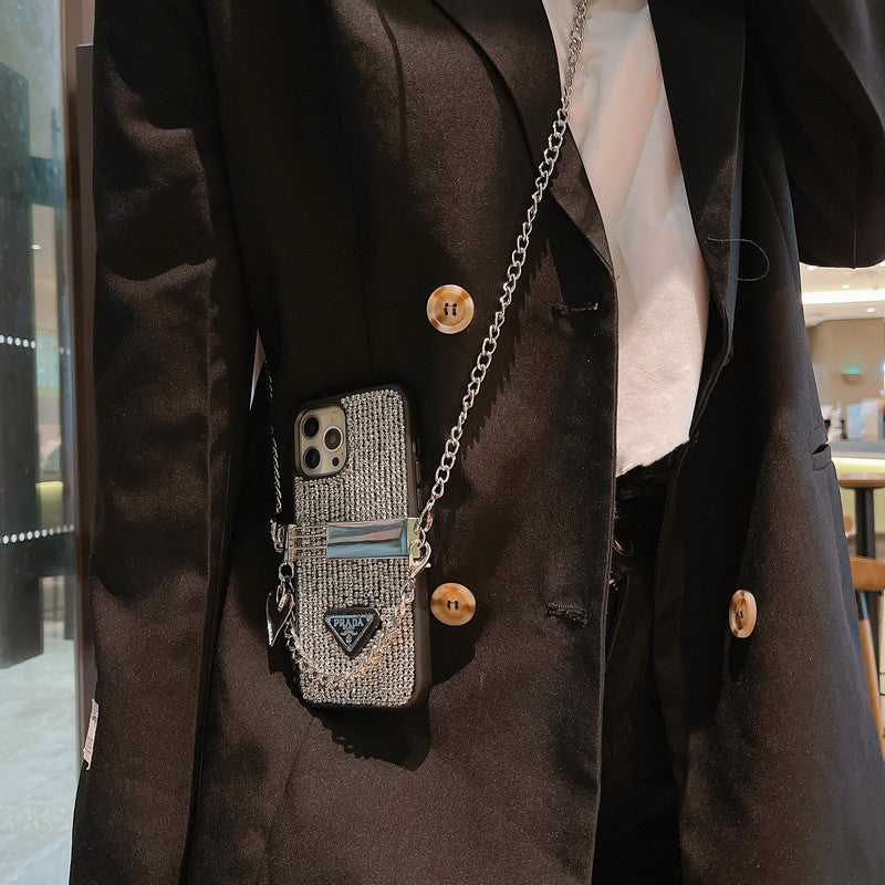 Θήκη iPhone πολυτελείας Diamond Crossbody Chain