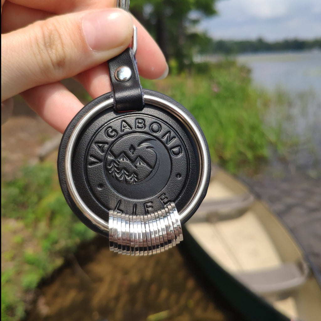 Black Leather Keychain