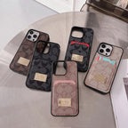Étui pour iPhone en cuir pour sac à cartes classique