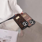 Étui pour iPhone en cuir pour sac à cartes classique