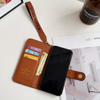 Luxury Pattern Wallet iPhone-etui med kortholder og rem