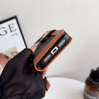 Luxury Pattern Wallet iPhone Case with Card Holder and Strap