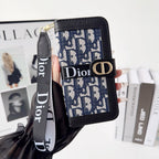 Fashion Elegant Pattern Wallet iPhone Case with Detachable Wrist Strap