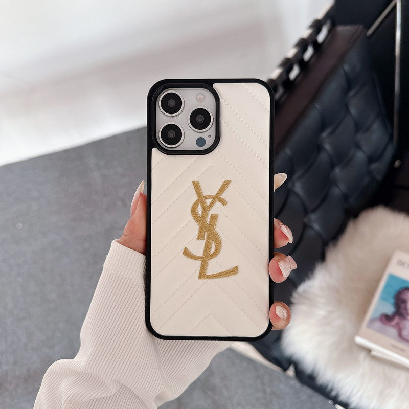 Saint Black & Białe skórzane etui na iPhone'a
