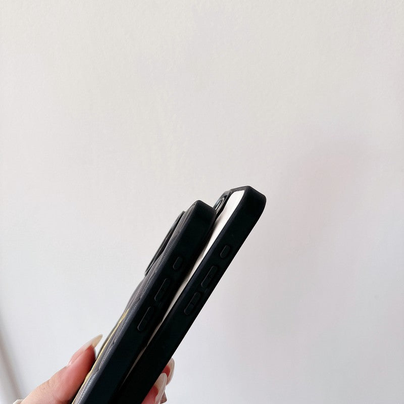 Saint Black & Białe skórzane etui na iPhone'a