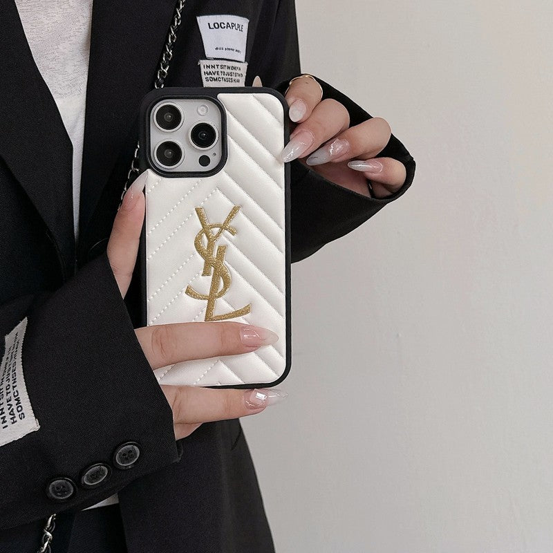 Saint Black & Białe skórzane etui na iPhone'a