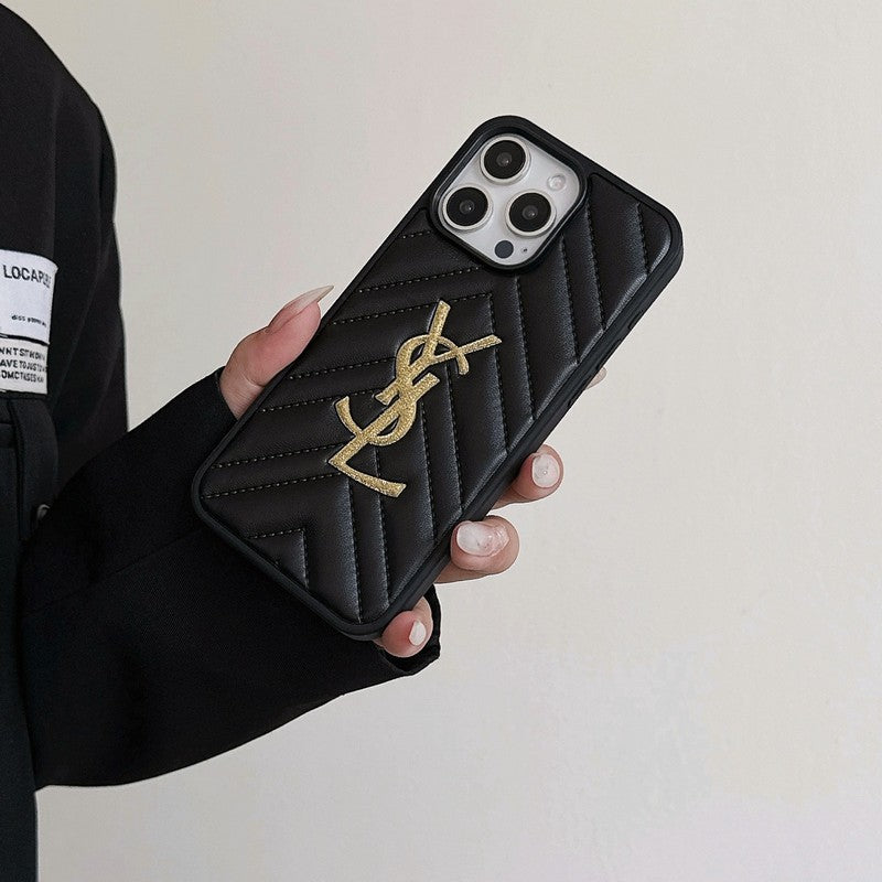Saint Black & Białe skórzane etui na iPhone'a