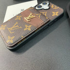 Luxuriöse iPhone-Hülle mit Kartenetui in klassischer Farbe