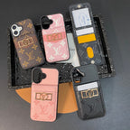 Lyxig kortväska Guldlogotyp iPhonefodral