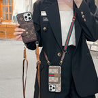 Premium kortväska Crossbody iPhone-fodral