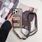 Premium kortväska Crossbody iPhone-fodral