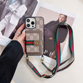 Premium kortväska Crossbody iPhone-fodral