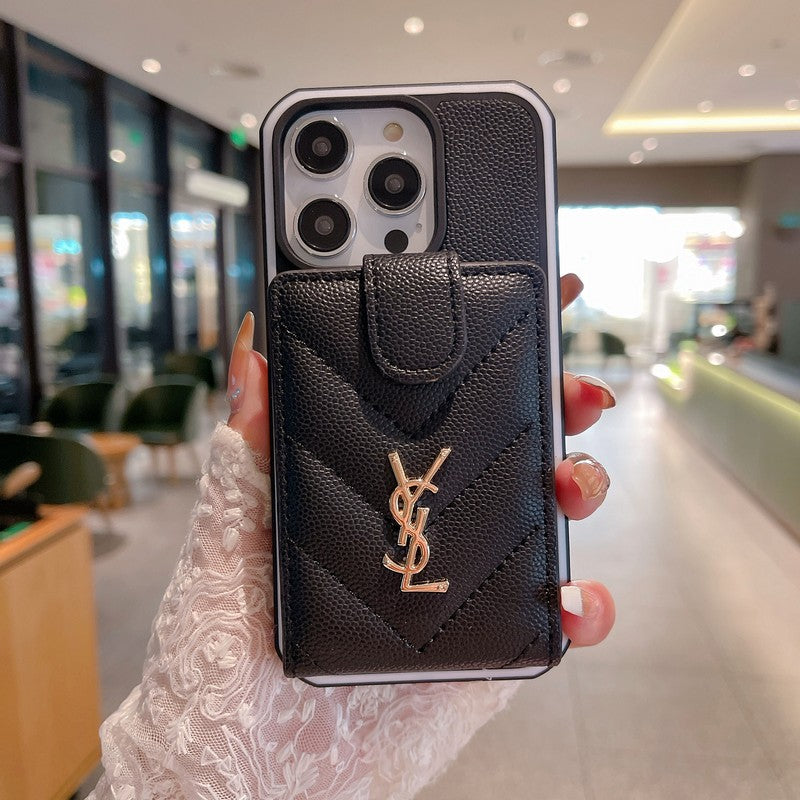 Δερμάτινη θήκη για iPhone σε χρώμα Saint Card