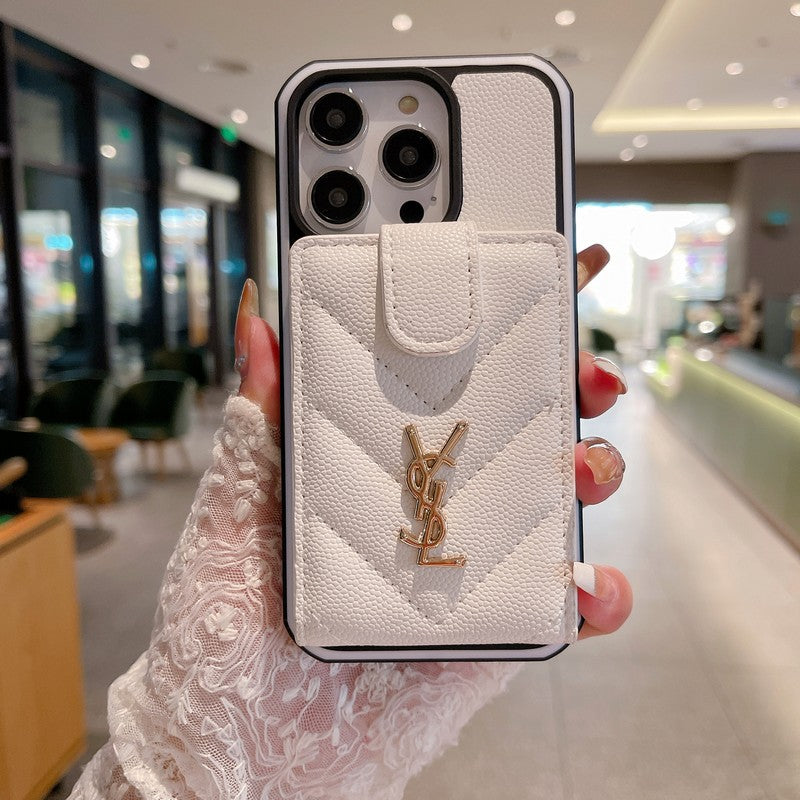 Δερμάτινη θήκη για iPhone σε χρώμα Saint Card