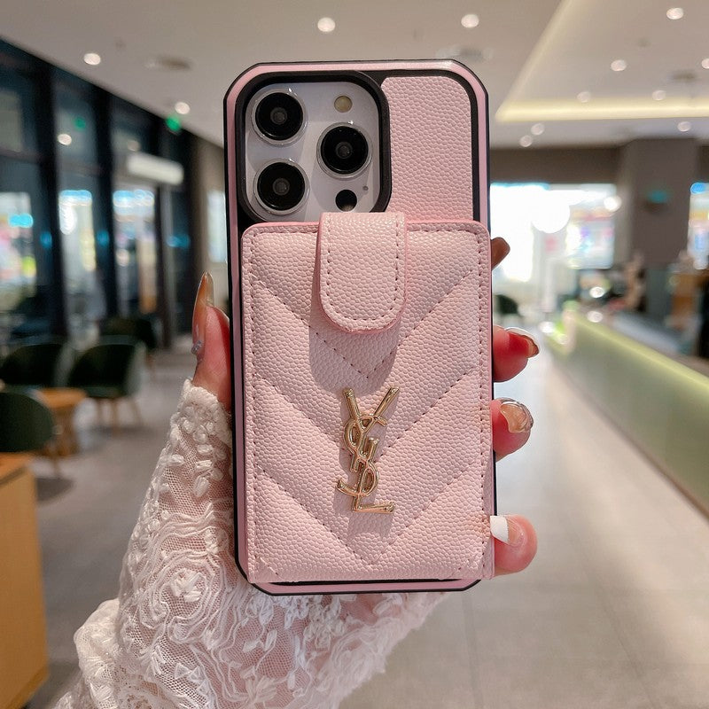 Δερμάτινη θήκη για iPhone σε χρώμα Saint Card