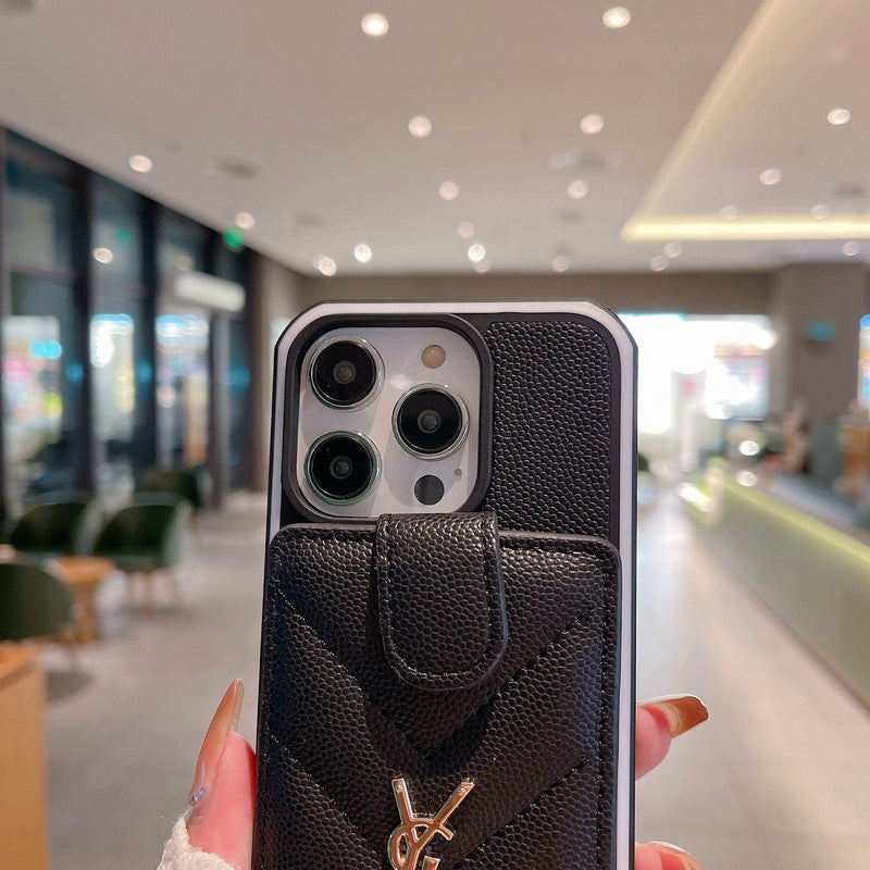 Δερμάτινη θήκη για iPhone σε χρώμα Saint Card