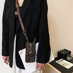 Luxury Card Bag Chain Brown iPhone Case