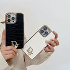 Θήκη iPhone με ροζ χρυσό λογότυπο Fashion Diamond