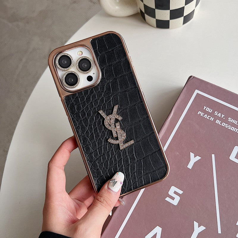 Saint Color lederen roségouden iPhone-hoesje