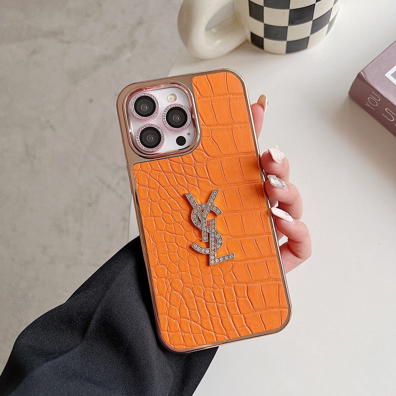 Saint Color lederen roségouden iPhone-hoesje