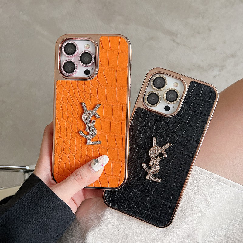 Saint Color lederen roségouden iPhone-hoesje