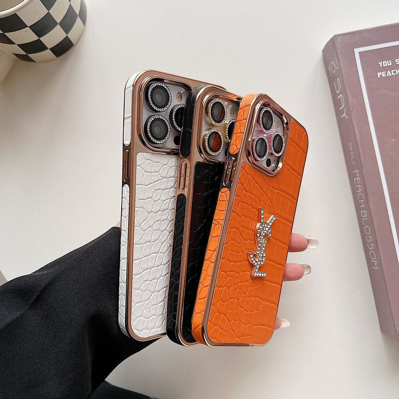 Saint Color lederen roségouden iPhone-hoesje
