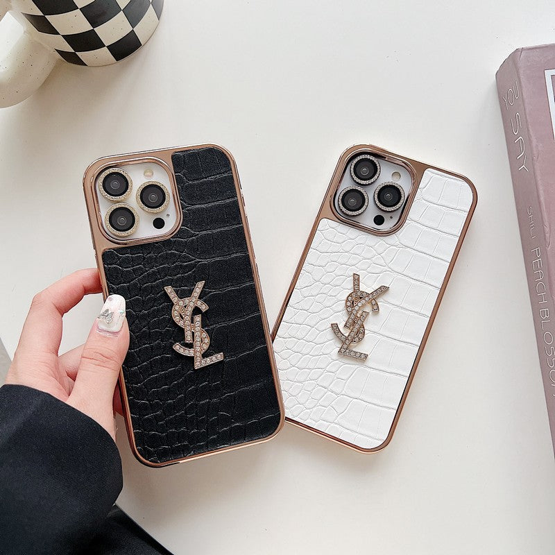 Coque et skin iPhone Saint Color Cuir Or Rose