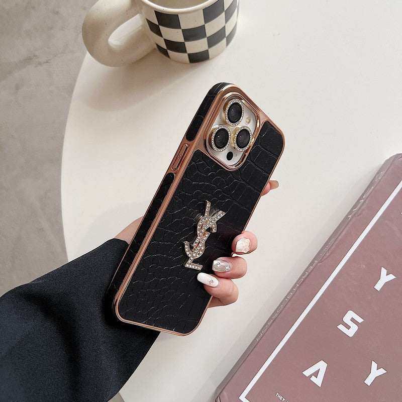 Saint Color lederen roségouden iPhone-hoesje