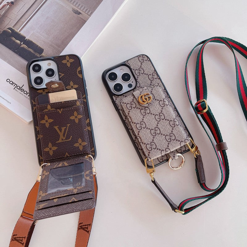 Τσάντα κάρτας πολυτελείας Κλασική θήκη για iPhone