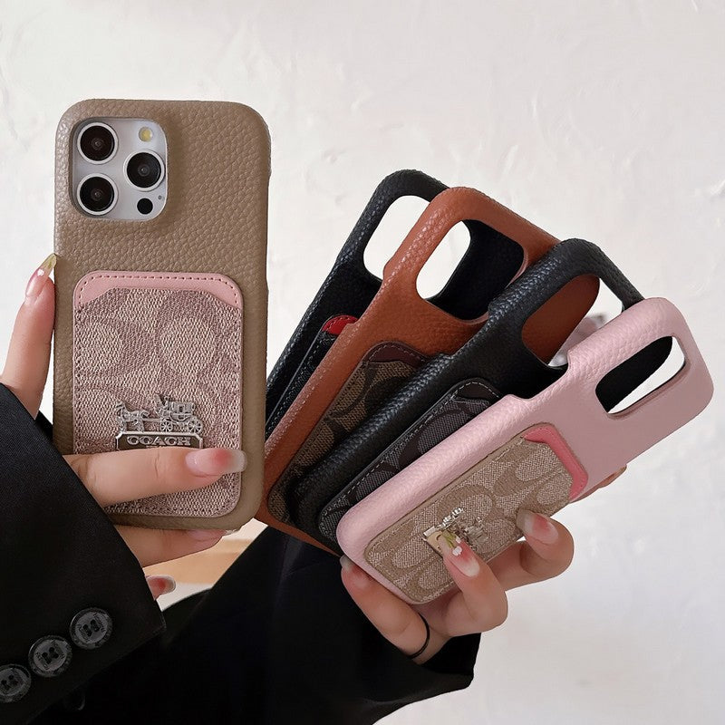Кожаный чехол для iPhone Classic Card Bag