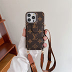 Luxuriöse iPhone-Hülle mit Kartentasche und Kette