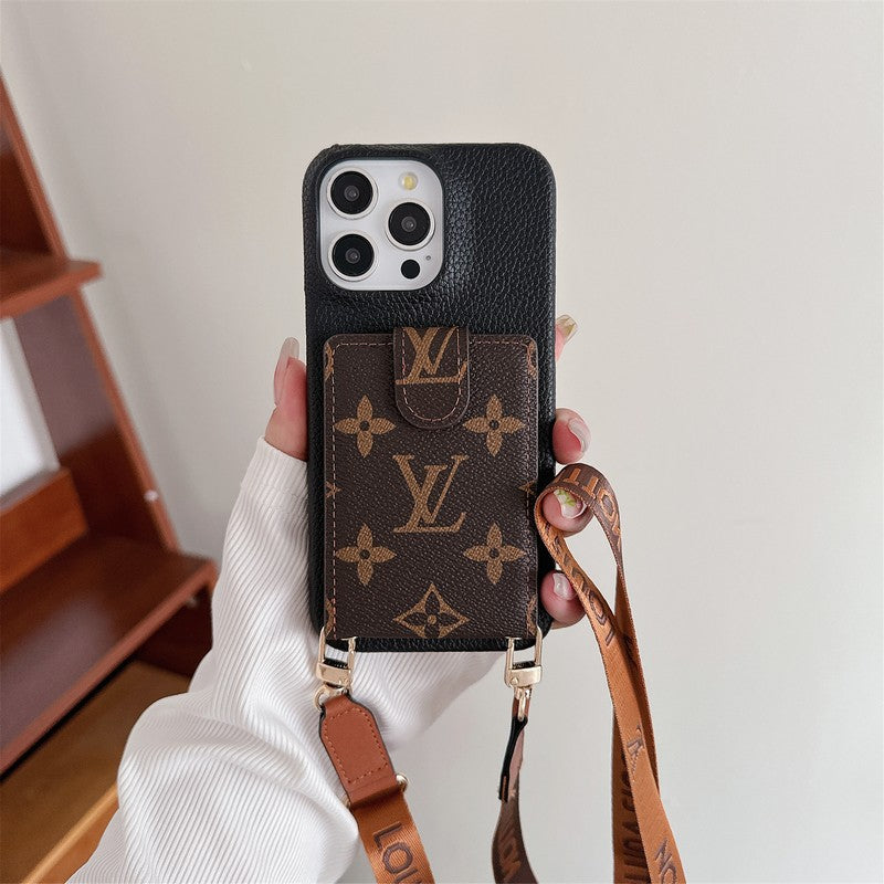 Θήκη για iPhone με αλυσίδα χιαστί για κάρτες πολυτελείας