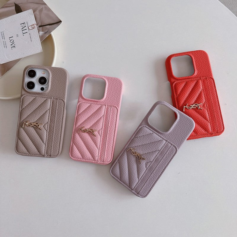 Δερμάτινη θήκη για iPhone σε χρώμα Saint Card