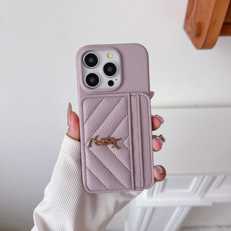 Δερμάτινη θήκη για iPhone σε χρώμα Saint Card