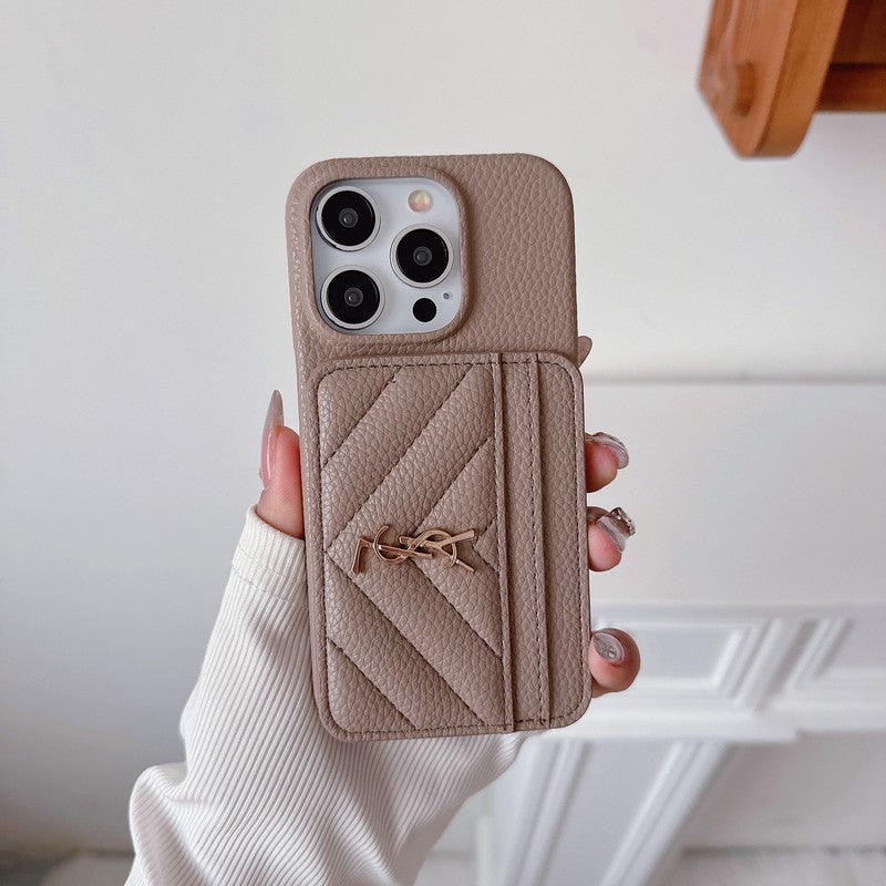 Δερμάτινη θήκη για iPhone σε χρώμα Saint Card