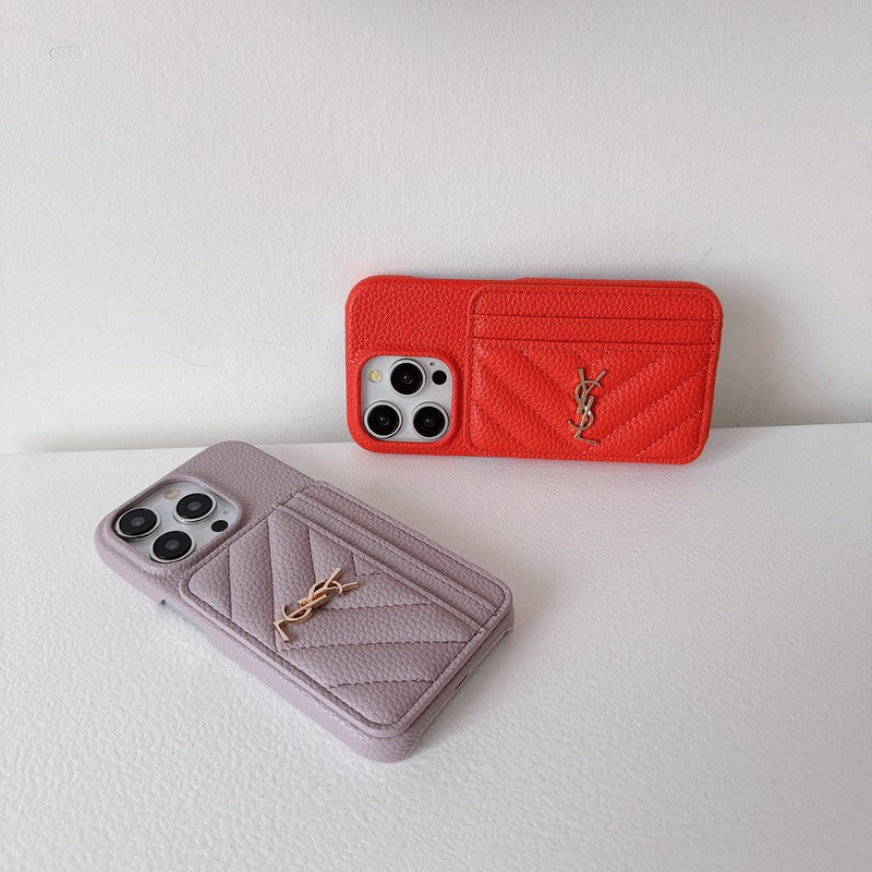 Δερμάτινη θήκη για iPhone σε χρώμα Saint Card