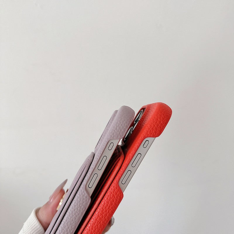 Δερμάτινη θήκη για iPhone σε χρώμα Saint Card