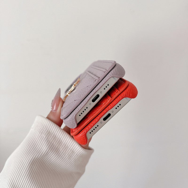 Δερμάτινη θήκη για iPhone σε χρώμα Saint Card