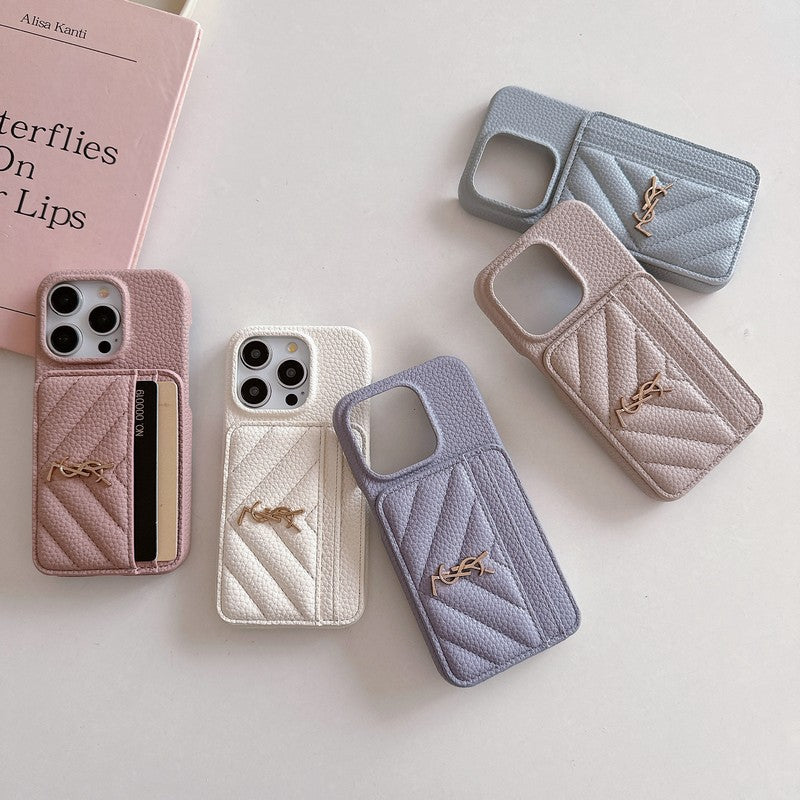 Δερμάτινη θήκη για iPhone σε χρώμα Saint Card