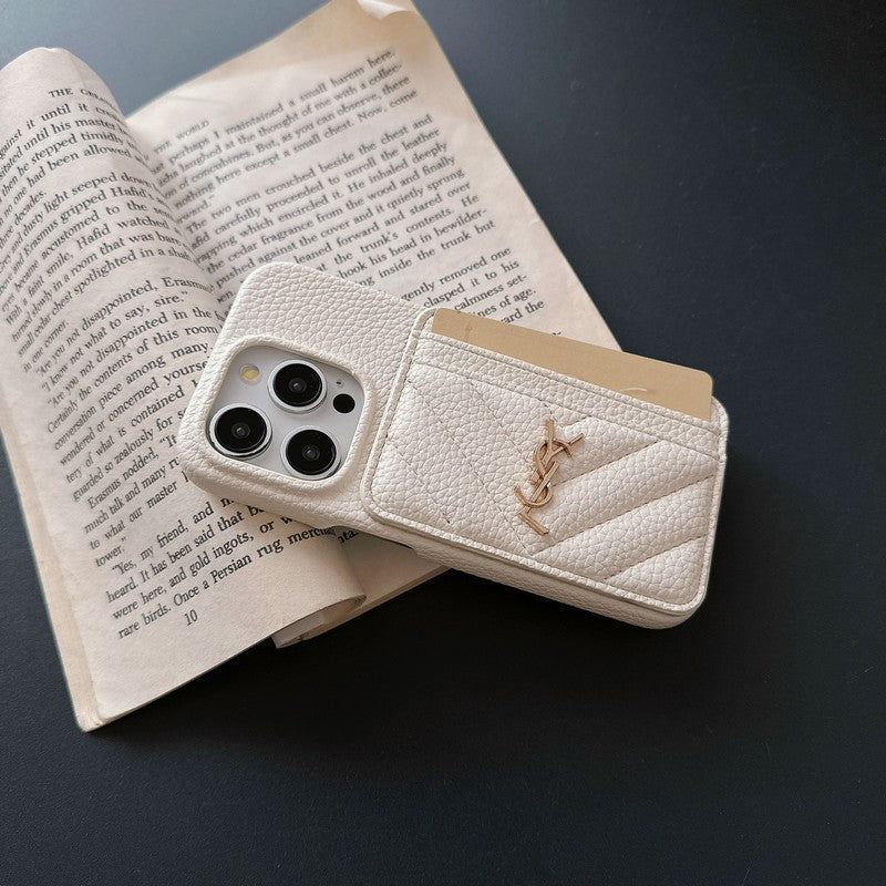 Δερμάτινη θήκη για iPhone σε χρώμα Saint Card