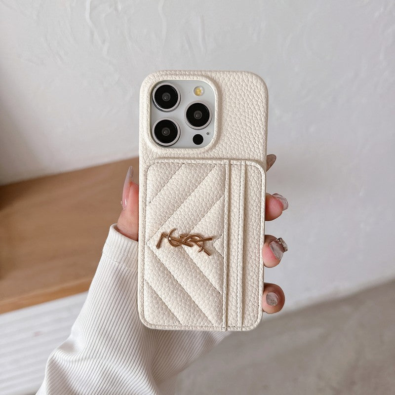 Δερμάτινη θήκη για iPhone σε χρώμα Saint Card
