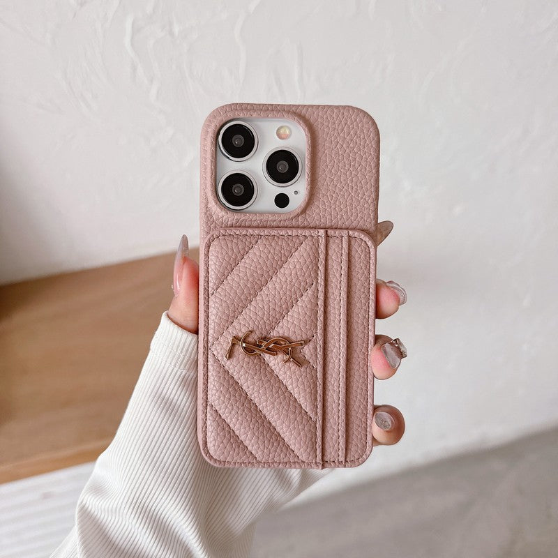 Δερμάτινη θήκη για iPhone σε χρώμα Saint Card