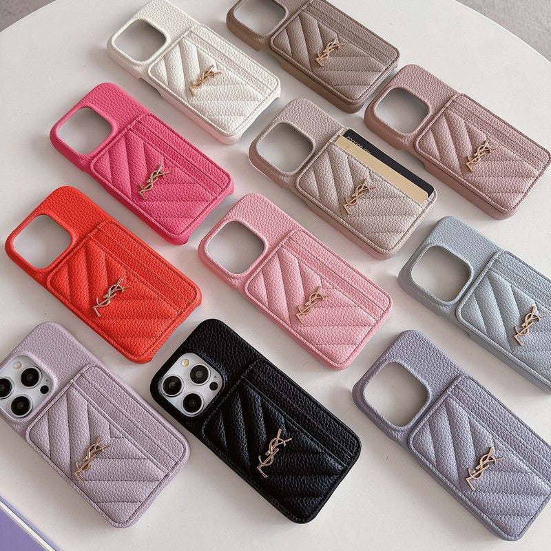 Δερμάτινη θήκη για iPhone σε χρώμα Saint Card