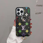 Luxuriöse iPhone-Hülle mit Kartenetui in klassischer Farbe