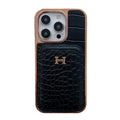 H 玫瑰金皮革 iPhone 保護殼