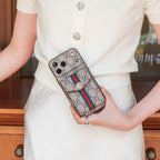 Luxury Vintage Pattern iPhone Case | Wallet Card Holder & Crossbody Strap